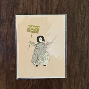 Anthropologie (rifle paper co)welc little one blank card